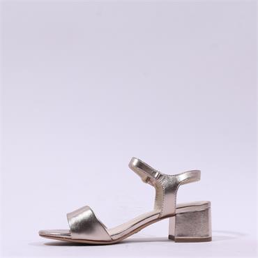 Tamaris Koli Low Block Heel Sandal - Light Gold